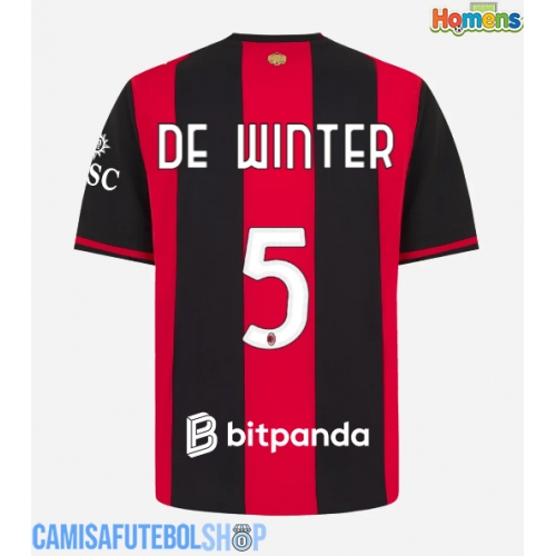 Camisa de time de futebol AC Milan Koni De Winter #5 Replicas 1º Equipamento 2026-27 Manga Curta